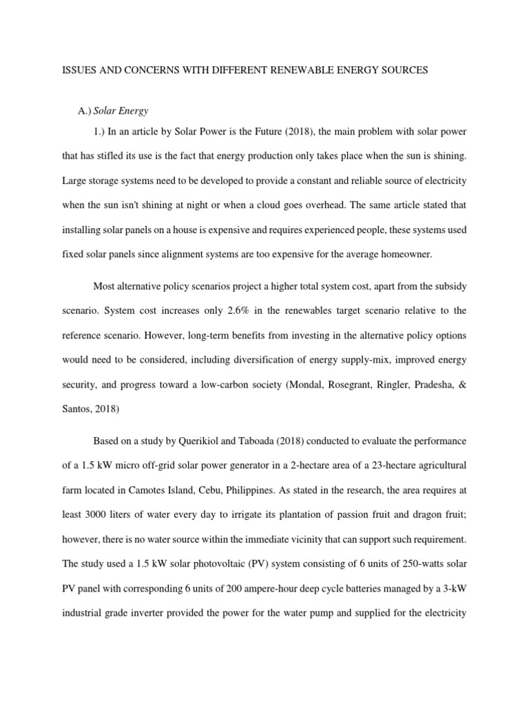 Renewable Energy Challenges in the Philippines | PDF | Energy ...