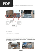 Procedure: A. Process For Call Setup: DM Cable Mobile Phone Ethernet Cable