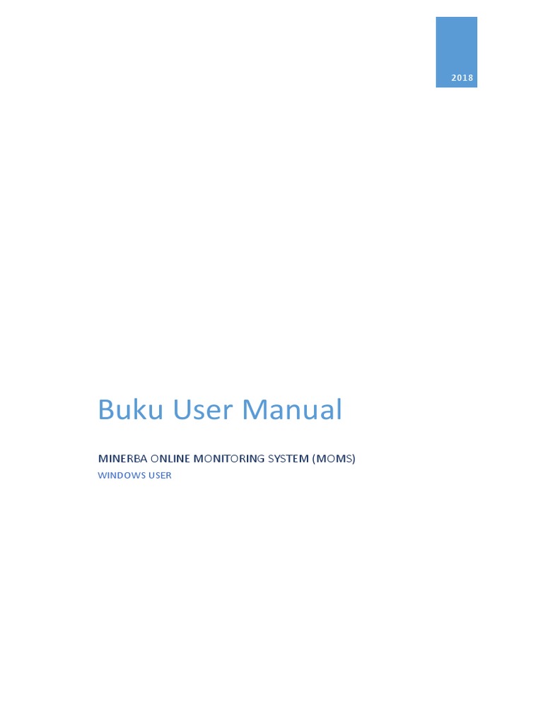 Panduan Penggunaan MOMS Minerba | PDF
