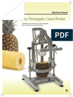 Pineapple Corer Specification Sheet