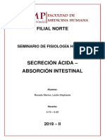 Secreción Ácida - Absorción Intestinale