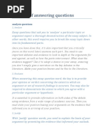 Exam Question Strategies Guide | PDF | Essays | Narrative