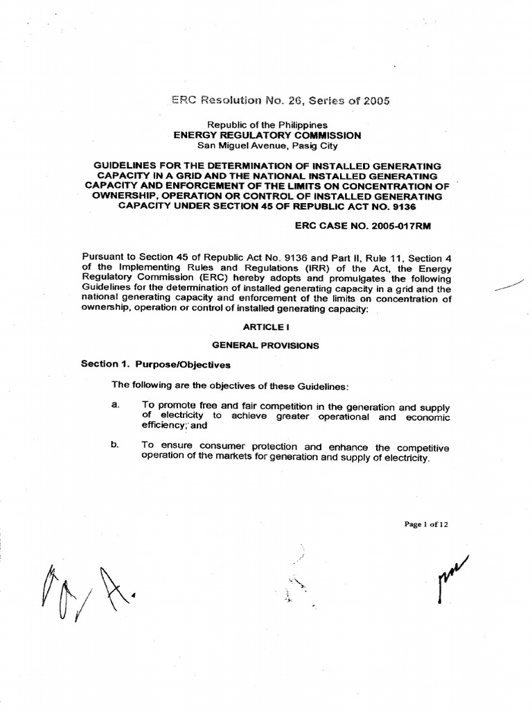 ERC Resolution No.26 Series of 2005 PDF PDF