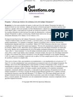 ¿Tienen Que Obedecer Los Cristianos, La Ley Del Antiguo Testamento - para Imprimir