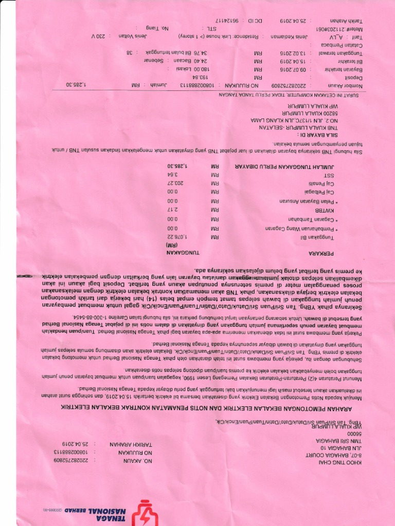 TNB - Unpaid | PDF