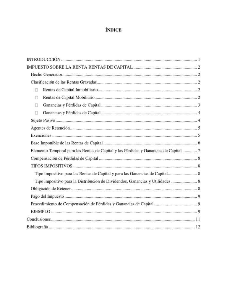 Isr Rentas De Capital Pdf Capital Economía Impuestos