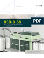 RSB-D 50 Draw Frame Machine Brochure 3008-V2 86036 Original English 86036