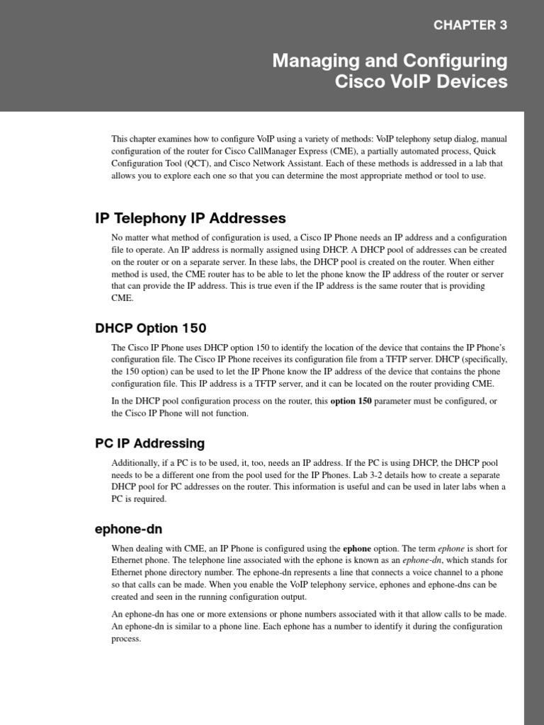 Configuring Cisco VoIP Devices | PDF | Ip Address | Voice Over Ip
