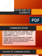 2nd Lesson-communication and Its Elements