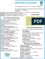 Fiche- Prépositions Villes Et Pays (B1)