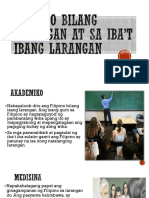 FILIPINO BILANG LARANGAN AT SA IBA't Ibang Larangan