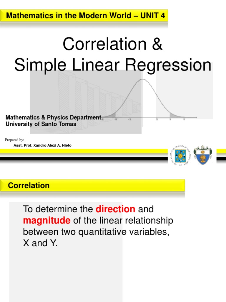Correlation & Simple Linear Regression | PDF | Correlation And ...