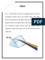 Dispersion of Light by Prism