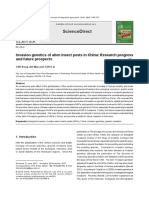 Invasion Genetics of Alien Insect Pests in China R 2019 Journal of Integrat