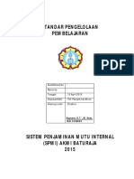 Standar Pengelolaan Pembelajaran