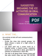 Suggested Breaking Activities in Oral Communication