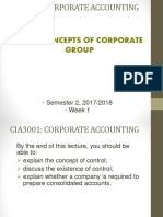 Basic Concepts of Corporate Group: Semester 2, 2017/2018 Week 1