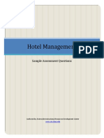 Hotel Management Sample Assessment Questions PDF