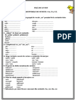 Fisa de Lucru Grupurile de Sunete Oa - Ua - Ua