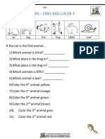 Ordinal Numbers Find and Color 4