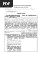 Legal Counselling and Social Responsibility Assignment: Group Seatwork