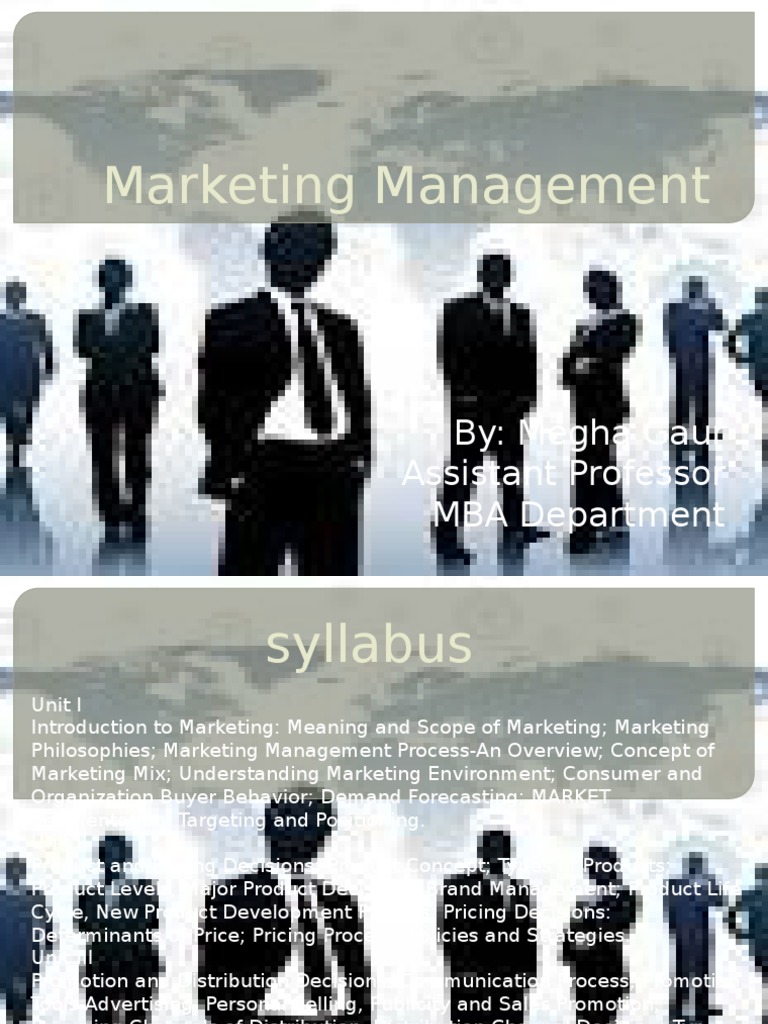 Comprehensive Marketing Management Guide | PDF | Sales | Retail
