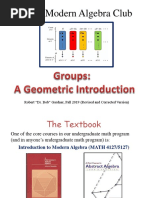 ETSU Modern Algebra Club: Robert "Dr. Bob" Gardner, Fall 2019 (Revised and Corrected Version)