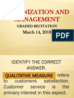Organization and Management: Graded Recitation