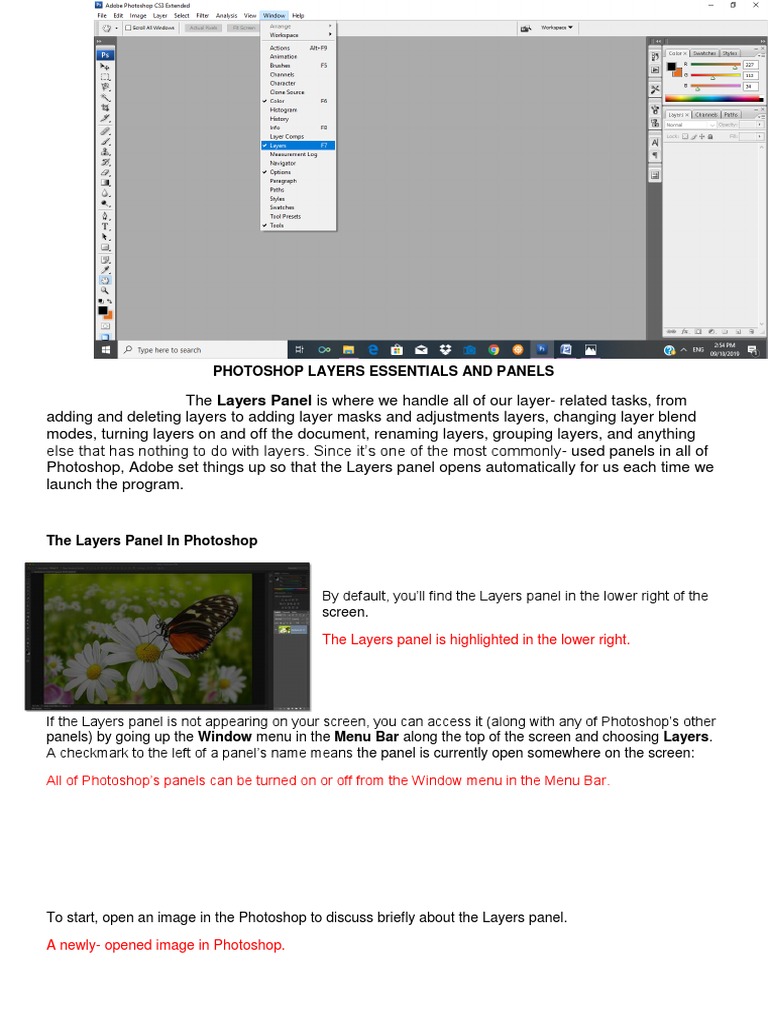 Photoshop Layers Panel Overview | PDF | Adobe Photoshop | Icon (Computing)