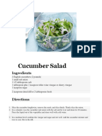 Cucumber Salad: Ingredients