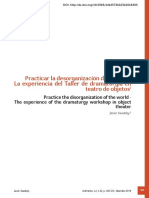 Practicar La Desorganización Del Mundo - La Experiencia Del Taller de Dramaturgia en Teatro de Objetos