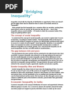 "Bridging Inequality": The Concept of Social Inequality