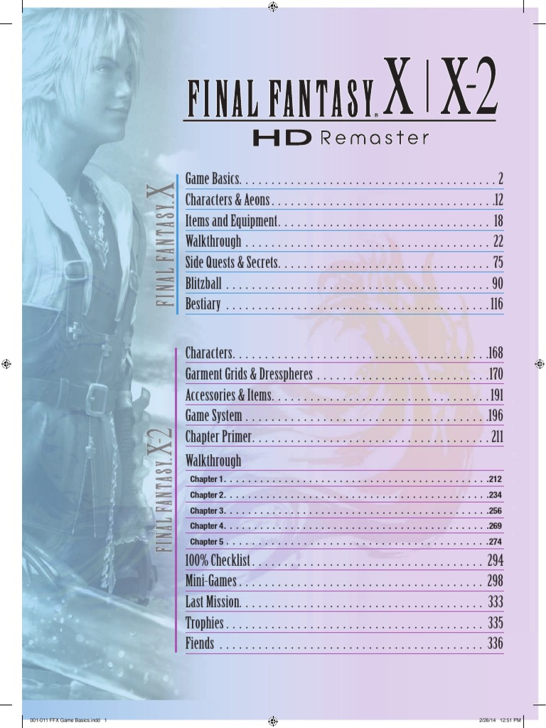 Final Fantasy XX2 HD Remaster PDF Leisure