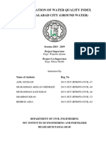 Determination of Water Quality Index for Faisalabad City