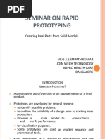 Seminar On Rapid Prototyping: Creating Real Parts From Solid Models