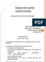 Seminar On Rapid Prototyping: Creating Real Parts From Solid Models