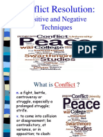 Conflict Resolution:: Positive and Negative Techniques