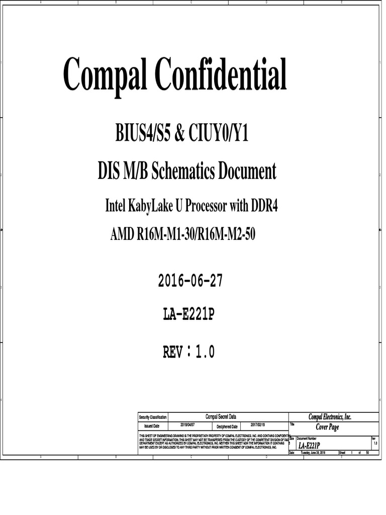 Lenovo Yoga 510 14ikb Compal Bius4s5 Ciuy0y1 La E221p Rev 1 0 Shema Pdf Usb Electronic Engineering