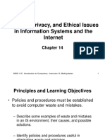 Security, Privacy, and Ethical Issues in Information Systems and The Internet