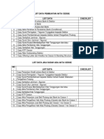 Checklist Kelengkapan Berkas Cessie