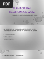 Managerial Economics Quiz