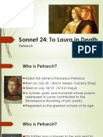 Petrarch's Sonnet 24 to Laura in Death