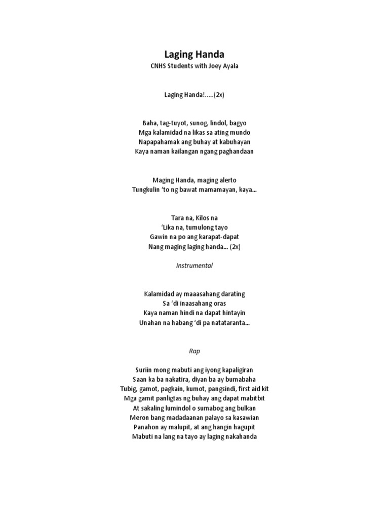 Laging Handa | PDF