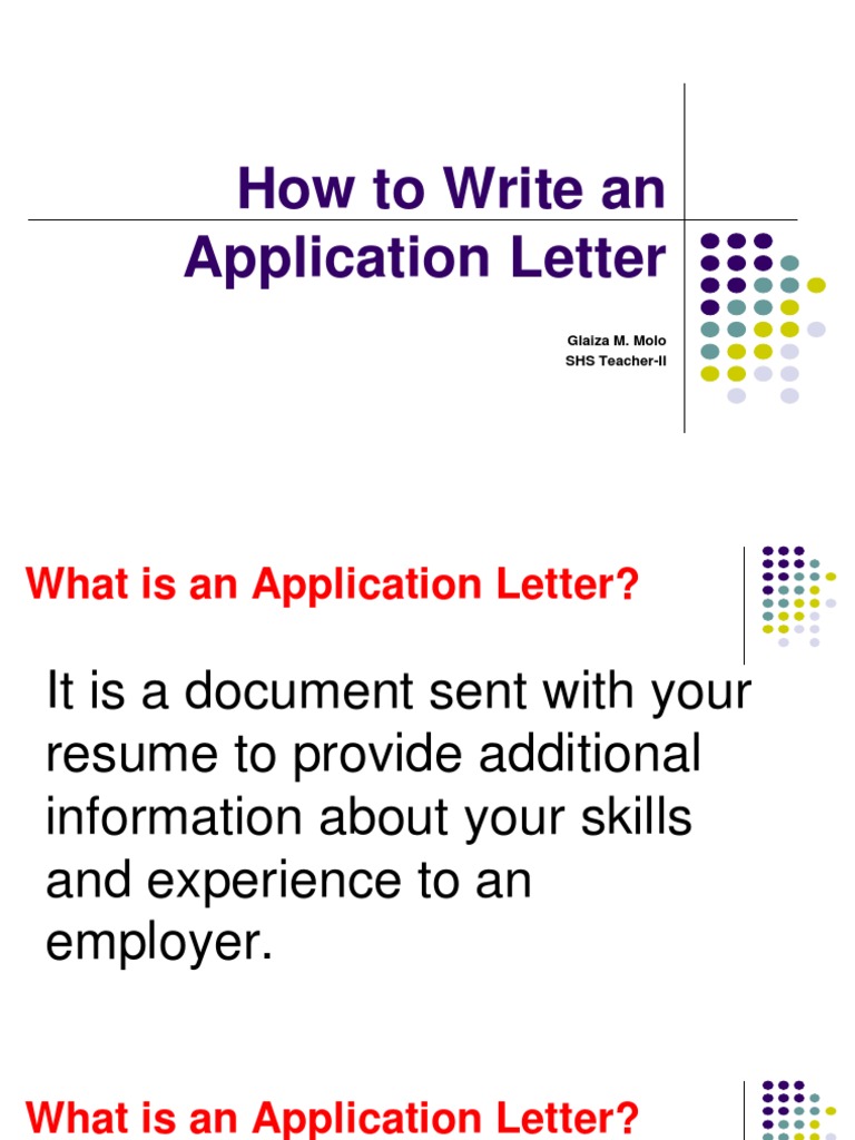 How To Write An Application Letter | PDF | Communication