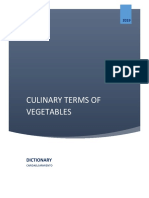 Culinary Terms of Vegetables: Dictionary