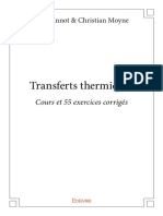 Transferts thermiques Cours et 55 exercices corrigés