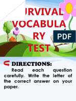 Survival Vocabulary Test
