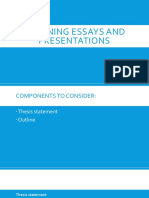 Planning Essays and Presentations B