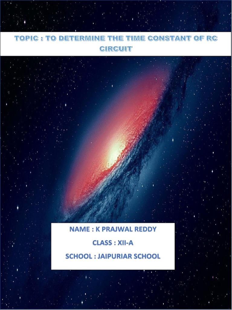 Name: K Prajwal Reddy Class: Xii-A School: Jaipuriar School | PDF