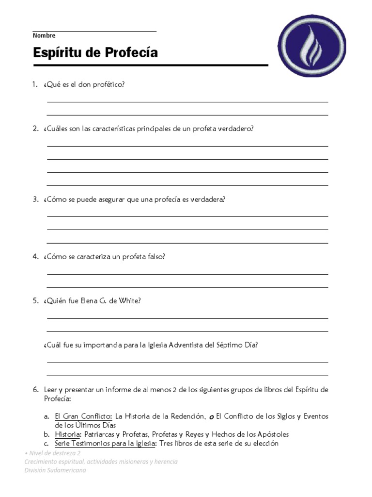 Espíritu. de Profecia PDF